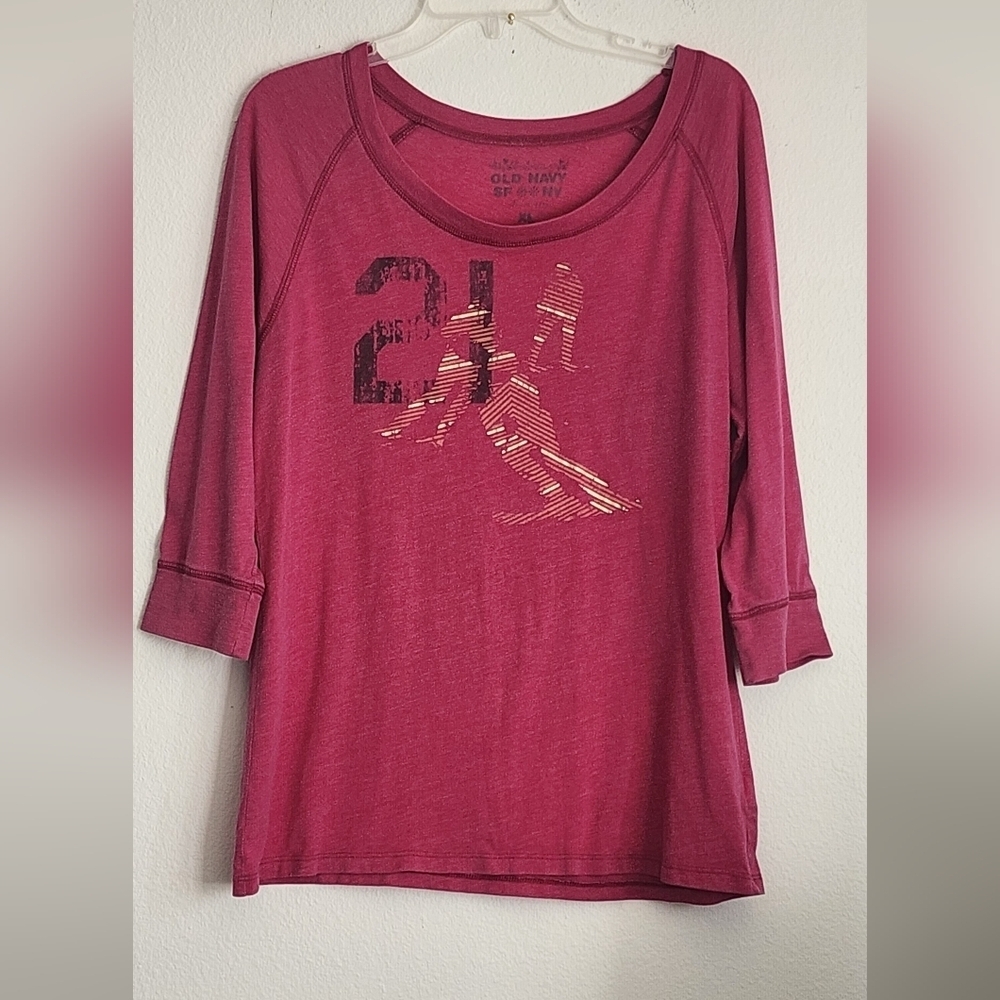Old Navy Women's 3/4 Sleeve Graphic T-shirt Size XL